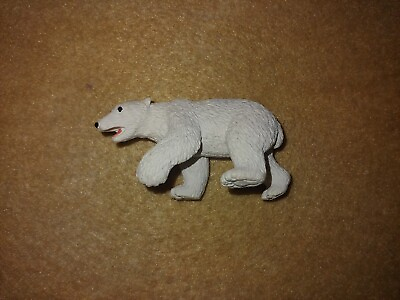#ad Polar Bear wildlife Animal Figure Toy Plastic $2.99