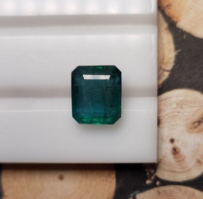 #ad Natural Emerald Cut Octagon 4.03 Carat Loose Green Untreated Transparent Emerald $243.75
