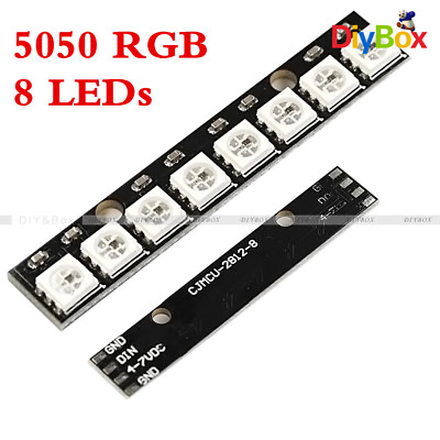 #ad Black 8 Channel WS2812 5050 RGB 8 LEDs Light Strip Driver Board for Arduino DIY $1.74
