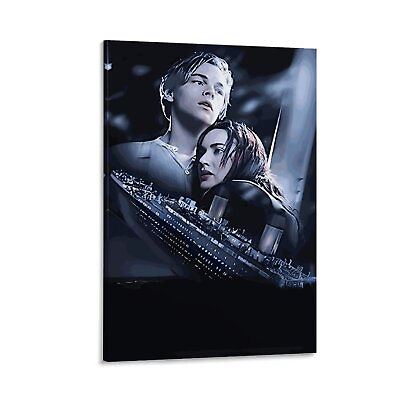 #ad 90S Titanic Romantic Vintage Movie Canvas Poster Framed Gift Wall Art $75.00