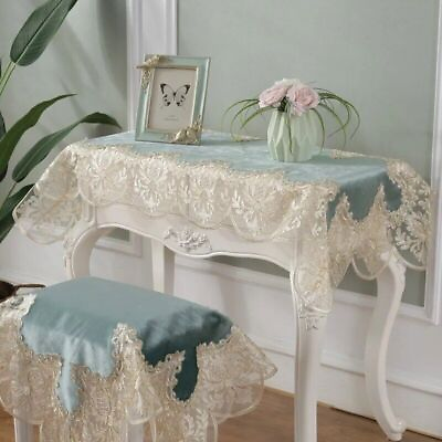 #ad Dresser Tablecloth Lace Desk Cover Cloth Bedroom Cloth Dresser Table Cushion $53.54