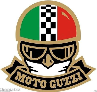 #ad MOTO GUZZI MOTORCYCLE HARD HAT TOOL BOX HELMET BUMPER STICKER DECAL MADE IN USA $16.99
