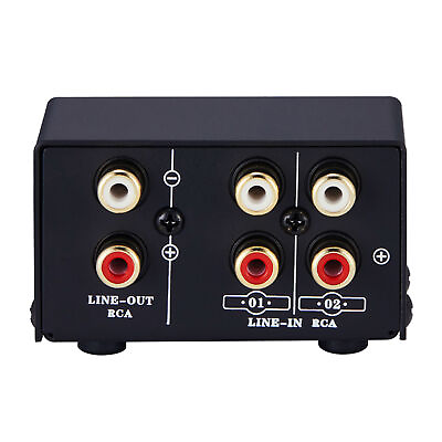 #ad 2 Way RCA Stereo Audio Switch Signal Source Switcher Selector Splitter Box P0A0 $19.72