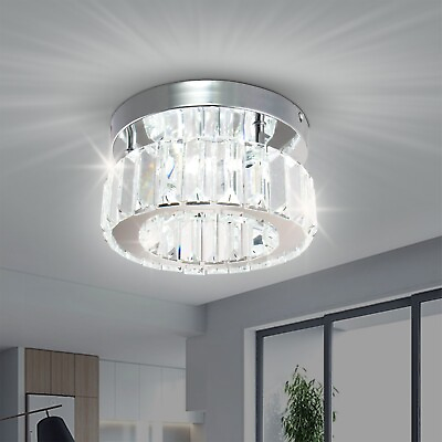 #ad Mini Chandelier LED Crystal Ceiling Light Fixture Small Chandelier for Kitchen $31.99