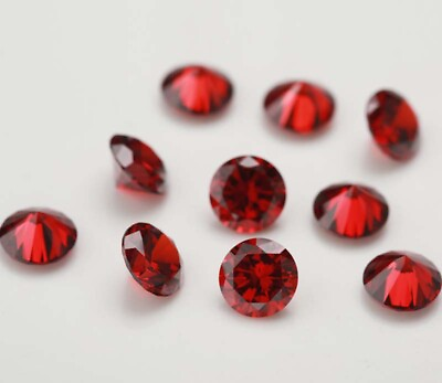 #ad Wholesale Natural Mine Red Ruby Round Faceted Cut VVS Loose Gemstone U Pick Size $6.23