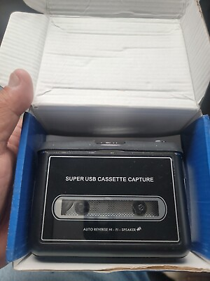 #ad Super USB Cassette Converter Automatic Reverse Hifi Speaker Cassette Tape To MP3 $19.99