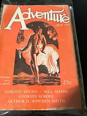 #ad Scarce Adventure Pulp Magazine Vol. 63 Number 3 April 15 1927 $30.00