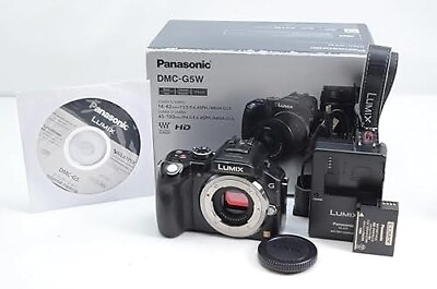 #ad TOP MINT IN BOX Panasonic Lumix DMC G5 16MP Digital Camera Black FAST SHIP $209.00