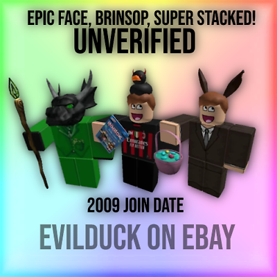 #ad Unverified Stacked OG Roblox 2009 Rare Offsale Epic Face Evil Duck Much More $439.89