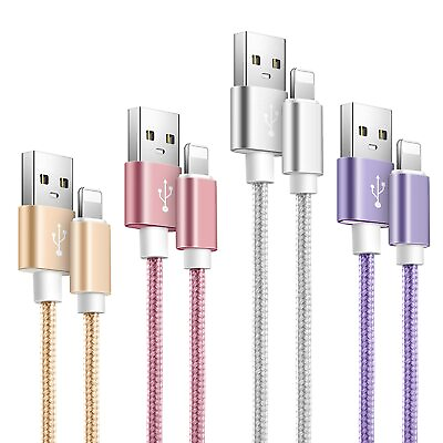 #ad New 1m 2m 3m Long iPhone Charger for Apple iPhone 12 11 X 6 5 7 8 P MAX USB Cabl $3.99