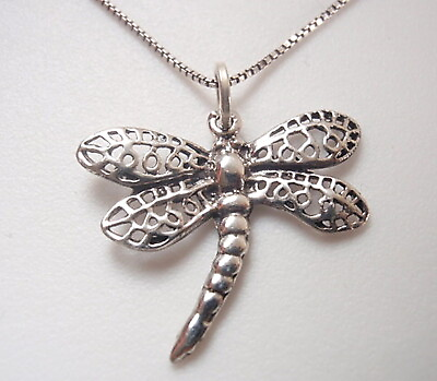 #ad Dragonfly Filigree 925 Sterling Silver Pendant $27.99