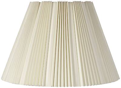 #ad Lamp Shade Eggshell Pleated Large 9.5quot; Top x 19quot; Bottom x 13quot; Height Spider $59.99