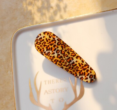 #ad Set of 2 beautiful leopard hair clips alligator style $7.94