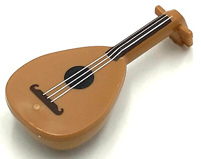 #ad Lego New Medium Flesh Minifigure Utensil Lute Violin Musical Instrument Guitar $2.99