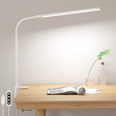 #ad Clip On Desk Lamp Led Reading Light Dimmable Usb Clamp Lamp With 3 Color Modes 1 $23.14