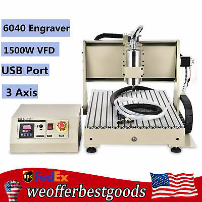#ad 3 AXIS 6040 CNC ROUTER ENGRAVER MILLING DRILLING MACHINE 1.5KW VFD $1059.00