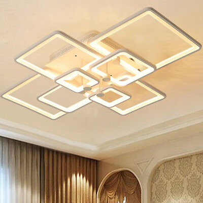 #ad LED Ceiling Light Modern Dimmable Pendant Fixture Lamp Living Room Chandelier $89.00