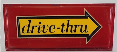 #ad Vintage Old 1980s Original M McDonald’s Fast Food Restaurant Drive Thru Sign USA $399.00