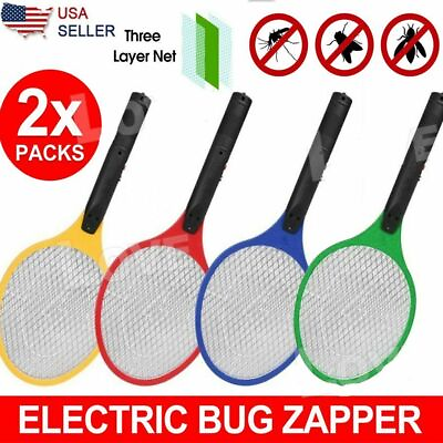 #ad Electric Fly Insect Bug Zapper Bat Racket Swatter Bug Mosquito Wasp Pest Killer $10.22