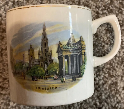 #ad Edinburgh Pottery Coffee Cup Mug The Tartan Gift Shops Princes Shop 2B $11.50