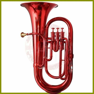 #ad Sai Musical India Euphonium. Bb 3 Valve RED WITH CASE HORN $350.06