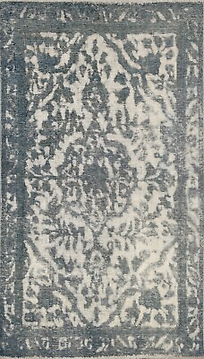 #ad Semi Antique Distressed Floral Tebriz Area Rug Level Loop Pile Hand Knotted 3x5 $469.00