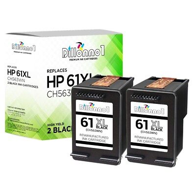 #ad 2PK Replacement For HP 61XL 2 Black Ink Cartridges For HP ENVY 4500 5530 $21.95