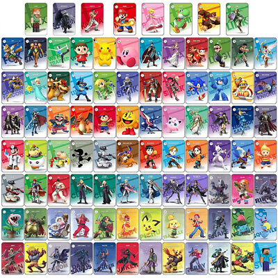 #ad ALL 92PCS SUPER SMASH BROS ULTIMATE PVC NFC Game Card For Switch Wii U $33.66