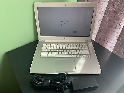 #ad #ad HP Chromebook 14 G1 SMB White 14quot; Intel 1.4GHz 16GB SSD 4GB with Charger $34.95