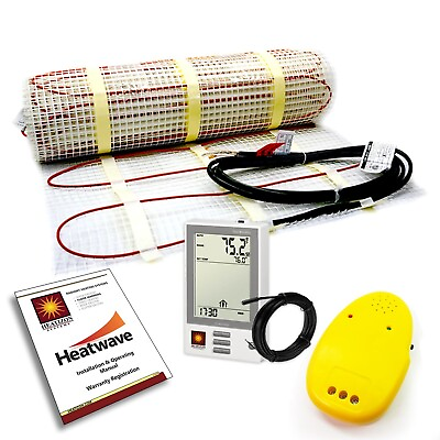 #ad HEATWAVE 25 Sqft 120V Electric Floor Heating System Includes 7 Day 4 Event Pr... $347.69