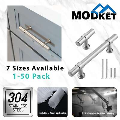 #ad Brushed Nickel Modern Cabinet Handles Bar Pulls Kitchen Hardware Stainless Steel $104.22