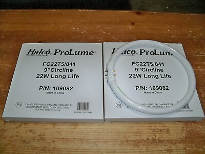 #ad Lot Of 2 HALCO ProLume Bulbs FC22T5 841 9quot; 22W 4 Pin Fluorescent Bulb $17.99