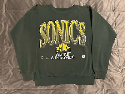 #ad Men’s Vintage NBA Seattle SuperSonics Pullover Crewneck Sweatshirt Size Unknown $42.99