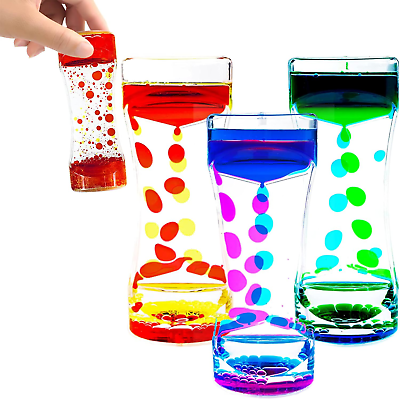#ad Liquid Motion Bubbler Timer for Adults 3 Pack Colorful Hourglass Timer Sensory $21.17