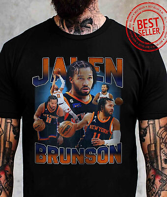 #ad Jalen Brunson T Shirt for Men Women Vintage Basketball T Shirt Size S 5XL $17.59