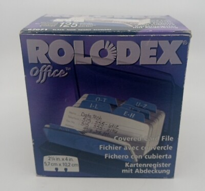 #ad New ROLODEX Covered Card File 67071 with 125 lined cards amp; ABC Tabs $23.90