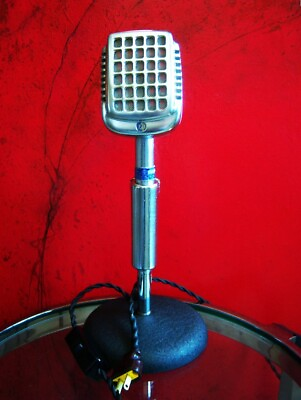 #ad Vintage 1940#x27;s Shure 737A microphone custom LED lamp midcentury modern light # 4 $425.00