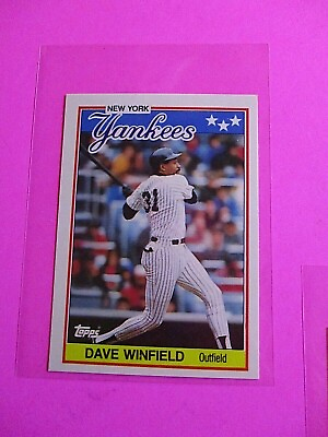 #ad 1988 Topps TIFFANY UK American Baseball Mini MINT Dave Winfield #85 Rare $7.99