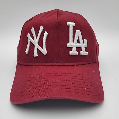 #ad New York Yankees x LA New Era 9Forty Snapback Hat Cap Red White MLB Mens $26.00