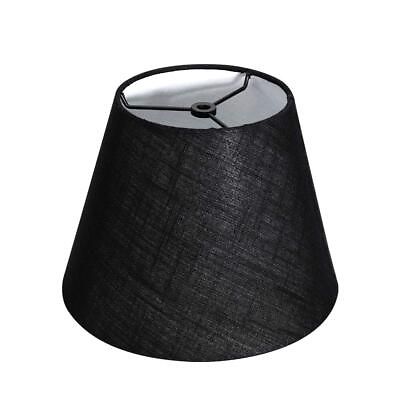 #ad Barrel Black Small Lamp Shade for Table Floor Lamps 6x10x7.5 Inch Fabric Clo... $24.11