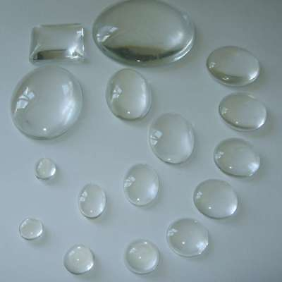 #ad DOMED CABOCHON CLEAR GLASS OVAL ROUND amp; SQUARE 8mm 10mm 12mm 14mm 20mm 25mm C05 GBP 3.79