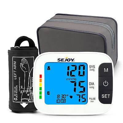 #ad SEJOY Automatic Blood Pressure Monitor Upper Arm Monitor Backlight Voice $25.87