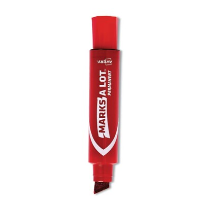 #ad Avery 24147 Extra Large Desk Style Permanent Marker Red 1 DZ New $33.74
