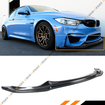 #ad For 2015 19 BMW F80 M3 F82 F83 M4 V Style Carbon Fiber Front Bumper Lip Splitter $335.99
