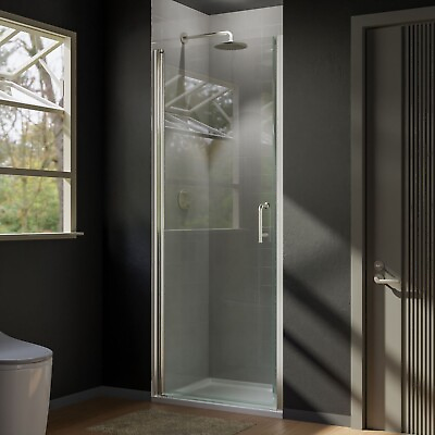 #ad 30quot;W x 72quot;H Pivot Shower Door Semi Frameless 6mm Tempered Glass Shower Door $286.29