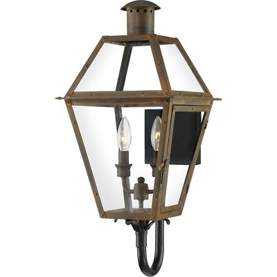 #ad 23.5 Inch Outdoor Wall Lantern Traditional Brass Steel Approved for Wet $377.95