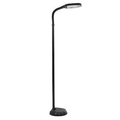 #ad Natural Sunlight Floor Lamp with Bendable Neck Black Floor lamp $31.34