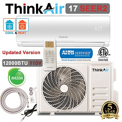 #ad 12000 BTU Mini Split 17 SEER2 Ductless Air Conditioner AC Heat Pump 1 Ton 110V $495.00