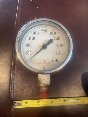 #ad Acco Helicoid Gage 97 mm Dia Pressure Gauge 0 5000 PSI Bottom 1 2quot; NPT 2312 0 $49.99