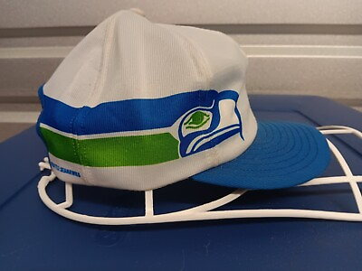 #ad VTG 80s 1980 Seattle Seahawks NFL Football Helmet Cap Hat Size Snapback. $50.00